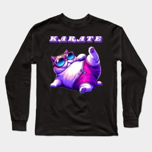 Karate cat Long Sleeve T-Shirt